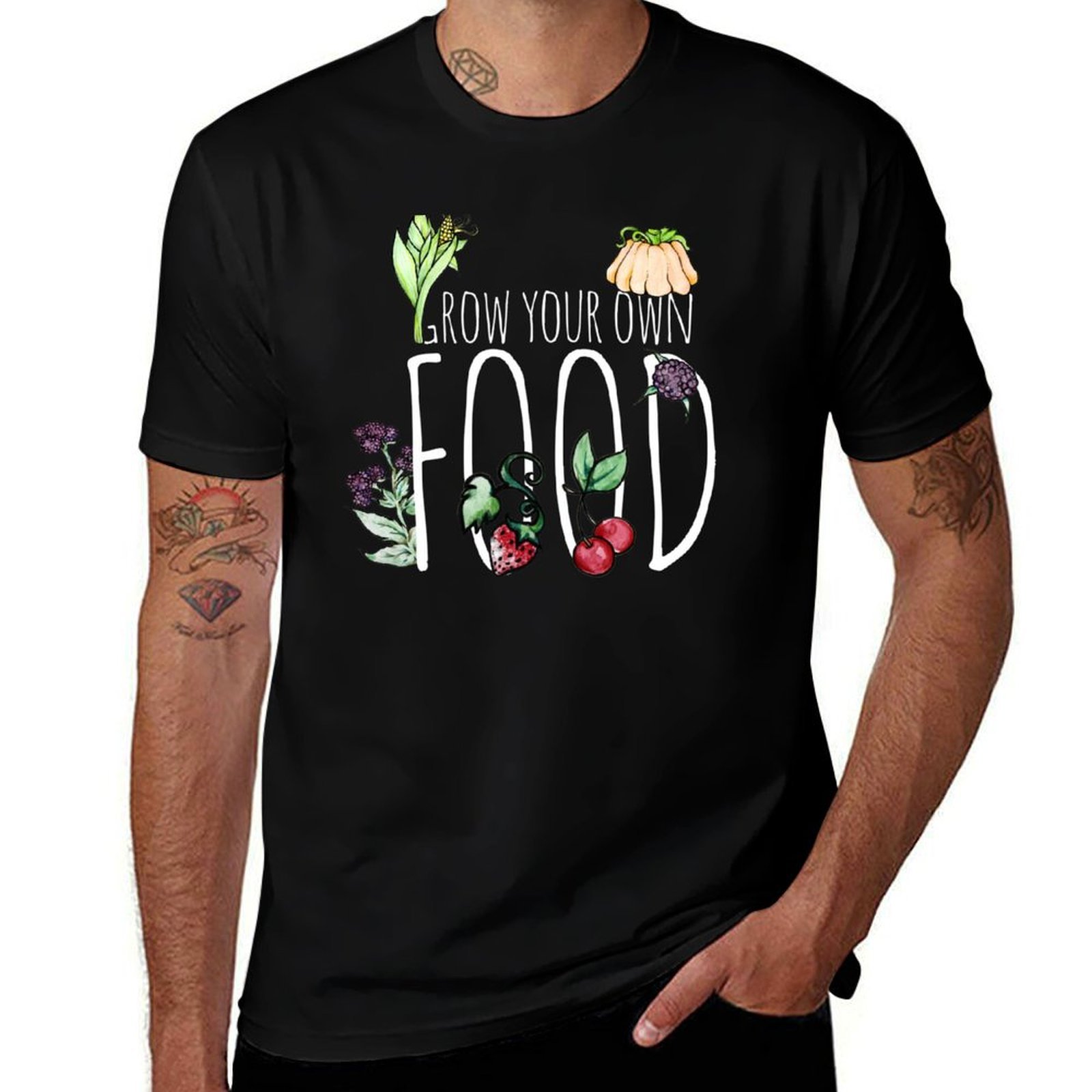 Urban Farming In China - ปลูกอาหารของคุณเอง เสื้อยืดแฟชั่นแนวสตรีท เสื้อยืดลำลอง
